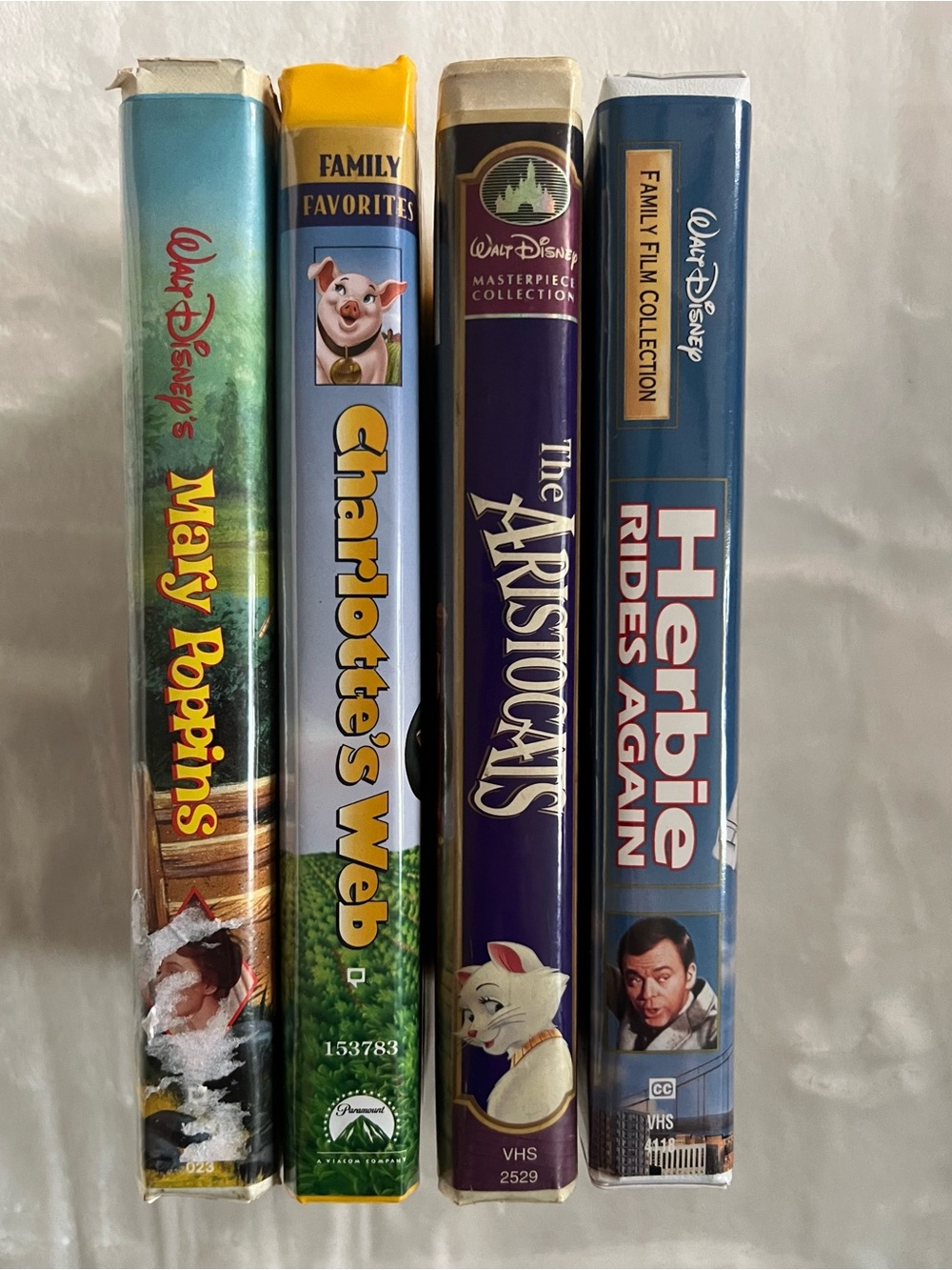Lot of 4 VHS Tapes (Disney & Paramount)